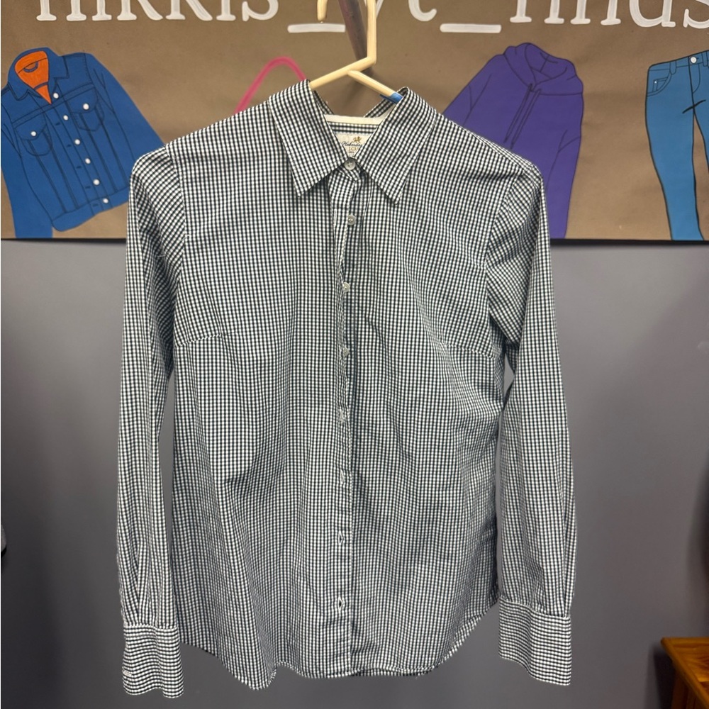 J. Crew women’s  Black and White Gingham Shirt